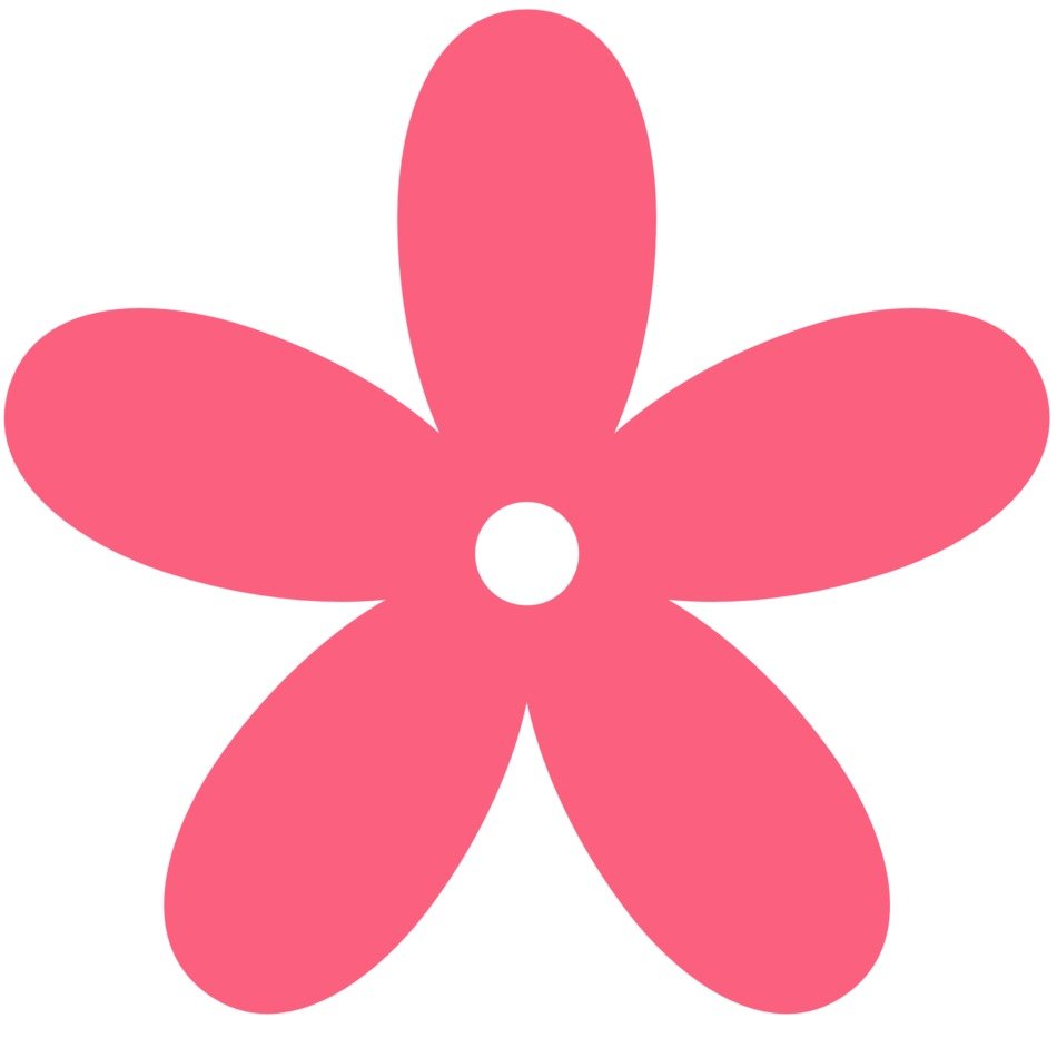 Beautiful pink and white flower clipart