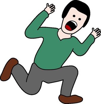 Cartoon People Running Scared N3