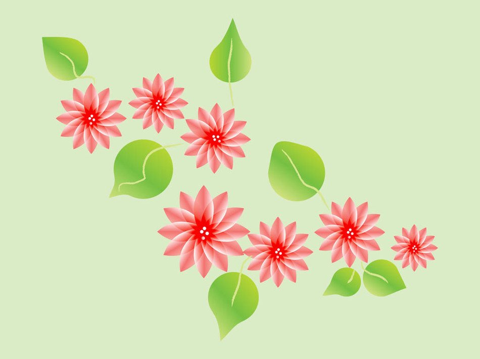 Clip Art of the lotus Flowers