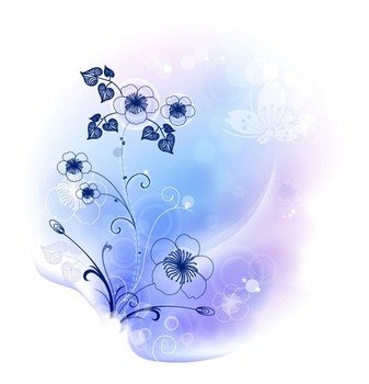 Blue Flower Clip Art N27