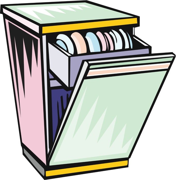 open Dishwasher, drawing