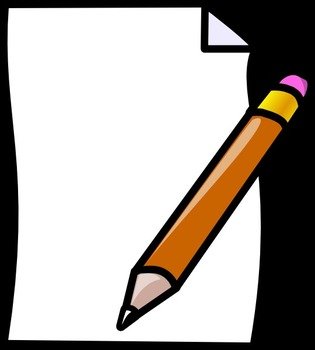 Pencil And Paper Clip Art N6