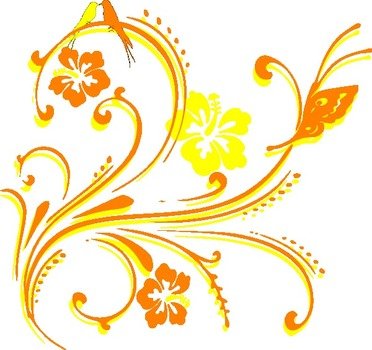Butterfly Scroll Clip Art N4