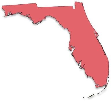 Florida Map Clip Art N2