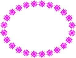 purple Stars oval Border, Clip Art