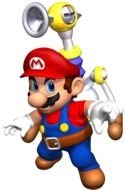 super mario with equipment