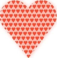 Cartoon Red Valentine Hearts