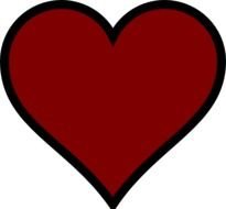 Dark Red Heart Clip Art