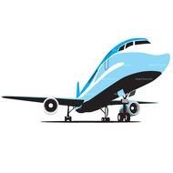 blue Airplane Clip Art drawing