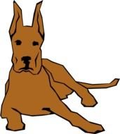 Dog nice Clip Art drawing