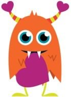 Monster Valentine drawing