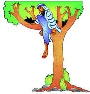 Cartoon Arabian on the tree clipart