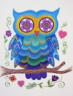 Owl Wall Art drawing