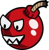 red bomb as a picture for clipart