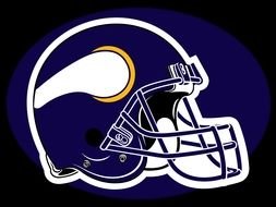 Minnesota Vikings Old Helmet drawing