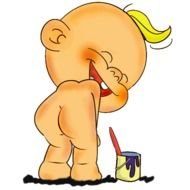 Funny Baby Boy Playing Cartoon Clip Art