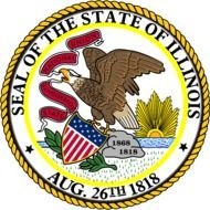 Illinois State Seal stamp drawing