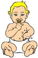 Baby as graphic illustration