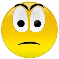 yellow Sad Smiley Face drawing