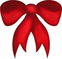 Red Christmas Bow Clip Art N4