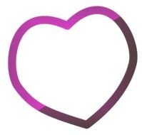 heart drawn in purple felt-tip pen