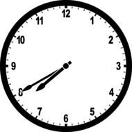 7-40 oâclock, black and white clockface