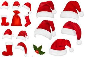 clipart of the Santa Claus Hats