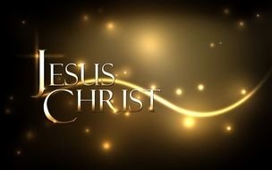 card with Jesus Christ inscription