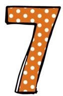 colorful number "7" as a picture for clipart
