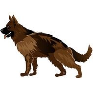 German Shepherd Images Clip Art Vector