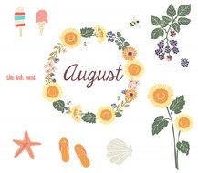 August Clip Art N5