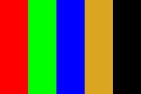 Goldenrod Color Palette, set of colored stripes