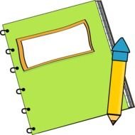 Notebook And Pencil Clip Art N5