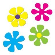 Hippie Flowers Clip Art N4