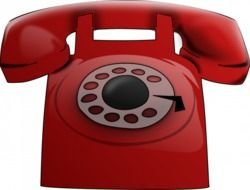Telefone De Disco Vermelho Vetor Clip Art
