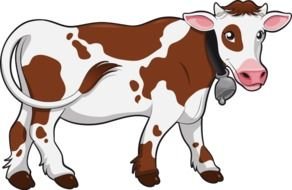 Cow as a graphic illustration