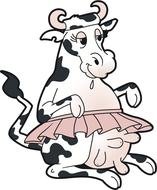 Cartoon Dairy Cow drawing