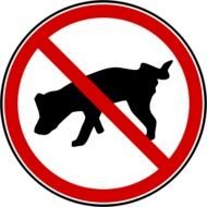Dog No Peeing By Pesasa A Sign Saying Dogs Here