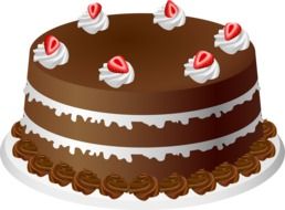 Clip art of Chocolate Birthday Cake