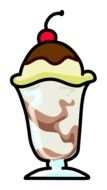 ice cream as a graphic illustration
