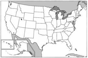 usa outline map