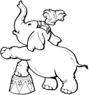 Circus Elephant Coloring Page