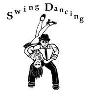 Swing Dance, couple in vintage clothe, Clip Art