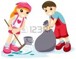 Kids Cleaning Up Clip Art Mother Clipart