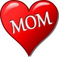 I Love Mom Heart drawing