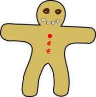 Gingerbread Man Clip Art N21