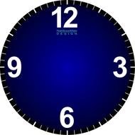 dark blue clock face