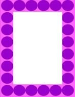 Purple Polka Dot Border drawing