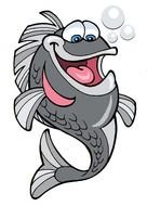 grey Fish Clip Art drawing