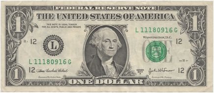United States One Dollar Bill drawing